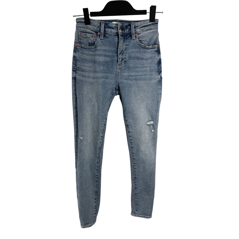 Pistola size 25 light wash‎ distressed stretch jeans